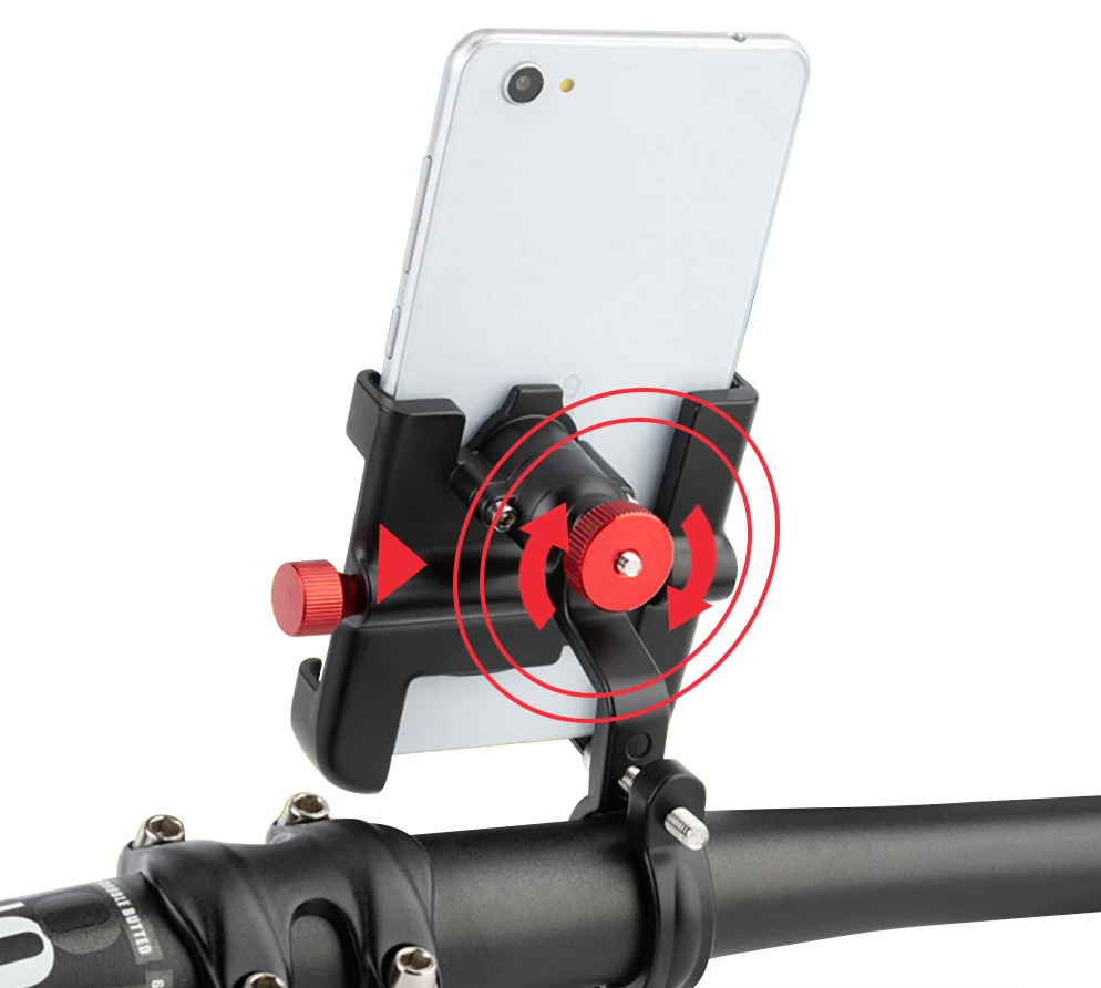 Suporte de Smartphone para Bicicletas e Motas - Antiderrapante e com Rotação 360° Suporte de Smartphone para Bicicletas e Motas - Antiderrapante e com Rotação 360°